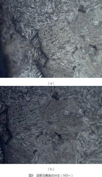 齒部沿晶裂紋狀態(tài)